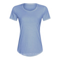 Camisetas de deportes secos rápidos Tops fluidos yoga fit de ajuste suelto camisetas en blanco camiseta mujer